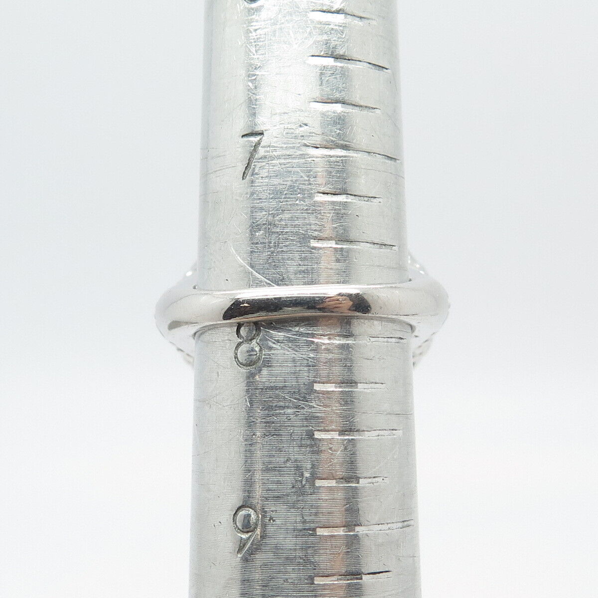 925 Sterling Silver Real Amethyst Gemstone Ornate Ring Size 7.75