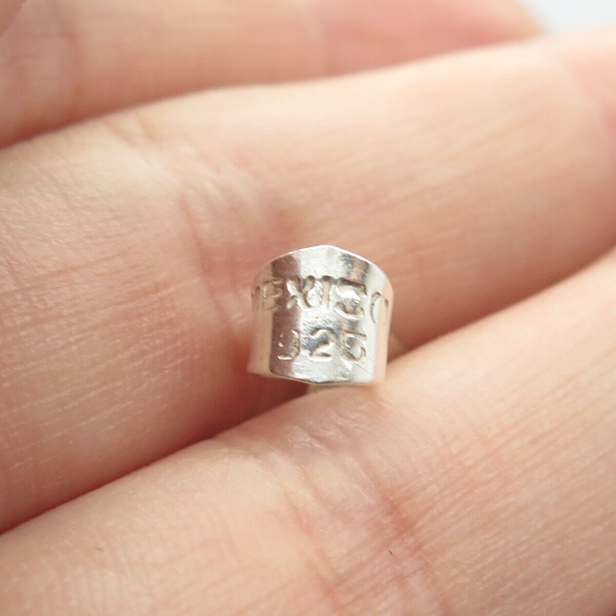 925 Sterling Silver 2-Tone Vintage Mexico Angel Pendant