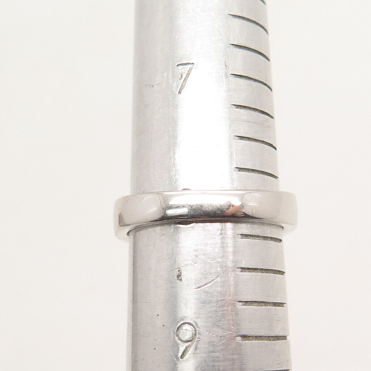 925 Sterling Silver PJC White & Blue C Z Ring Size 8