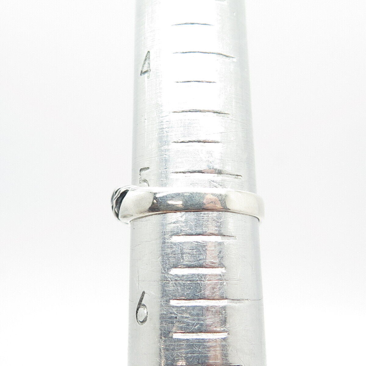 925 Sterling Silver Vintage Modernist Ring Size 5.25