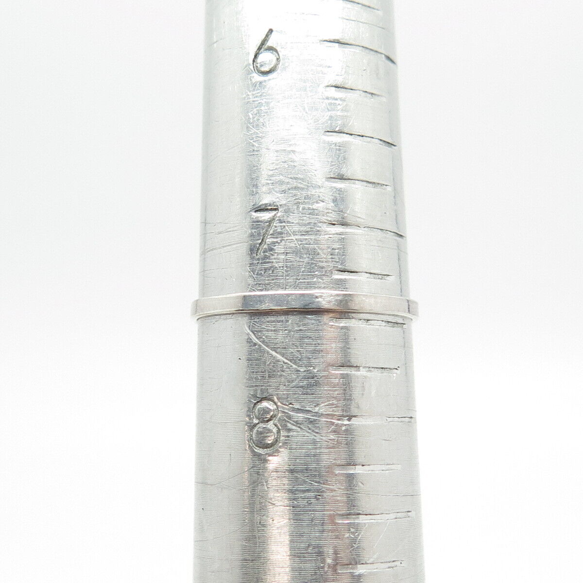 925 Sterling Silver Vintage Loving Heart Stackable Ring Size 7.5