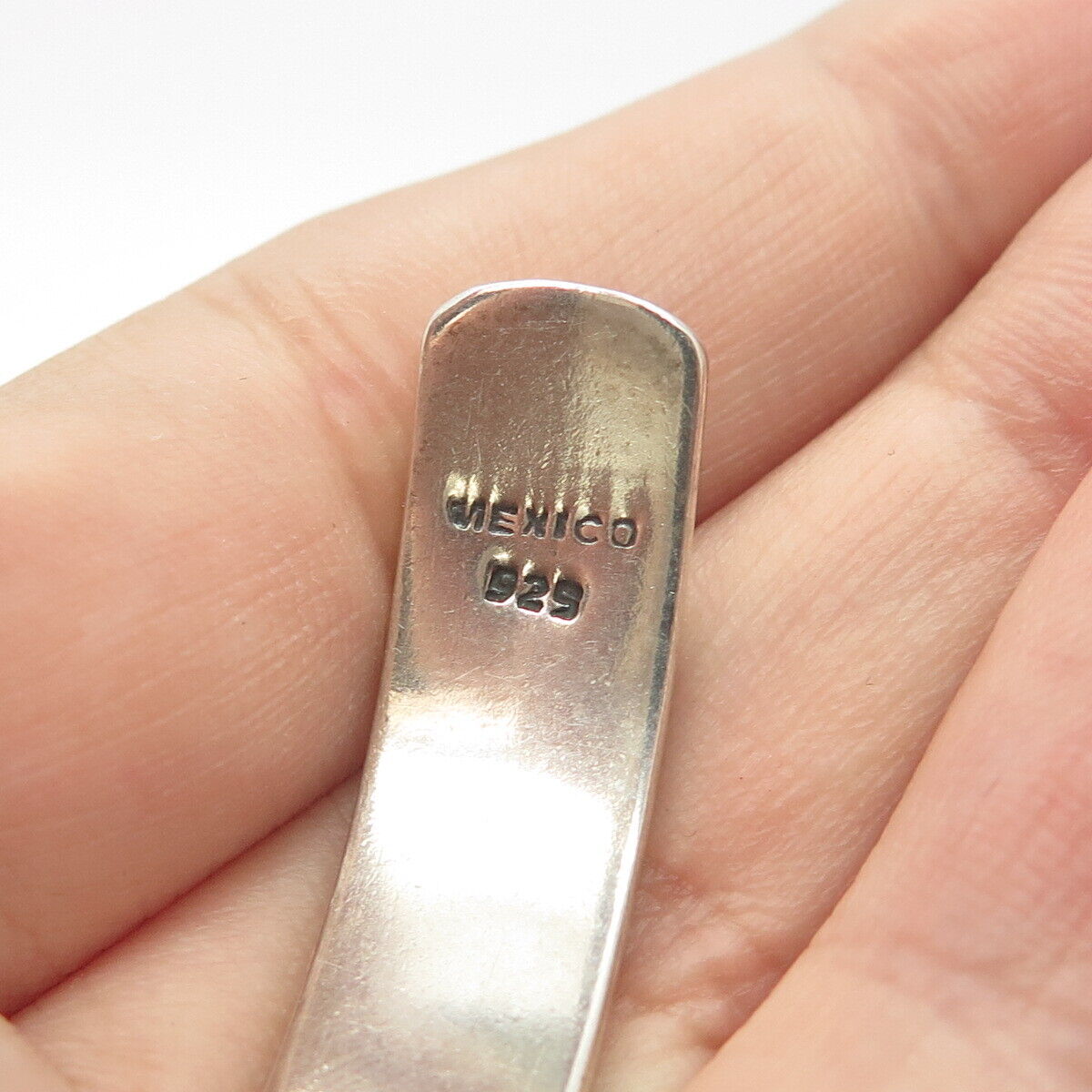 925 Sterling Silver Vintage Mexico Maze Adjustable Cuff Bracelet 7"