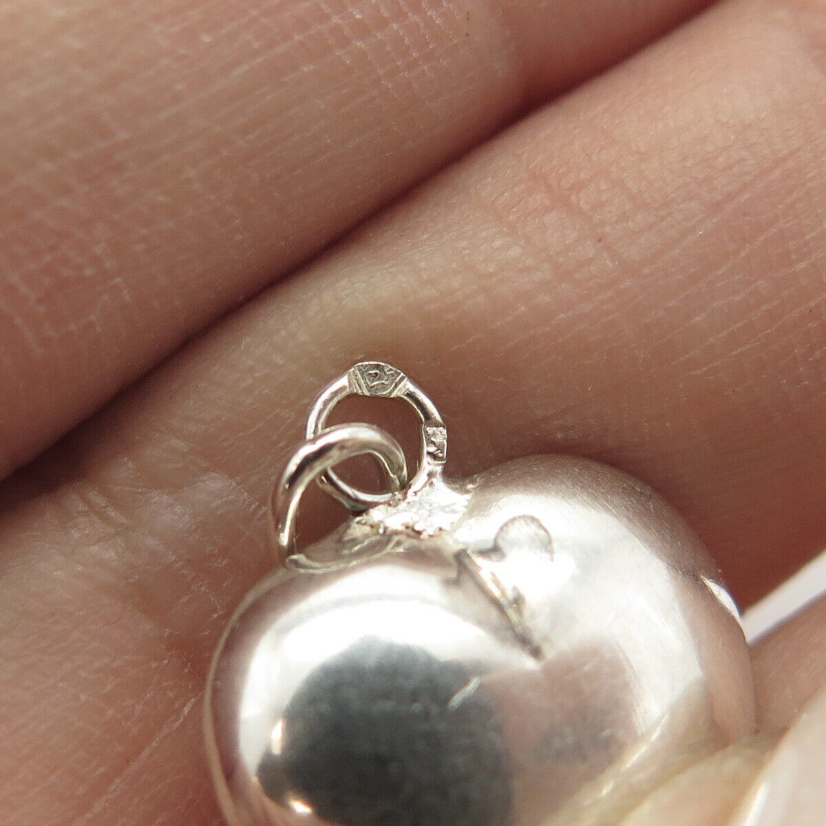 835 Silver Vintage Portugal Chatelaine Heart Pendant