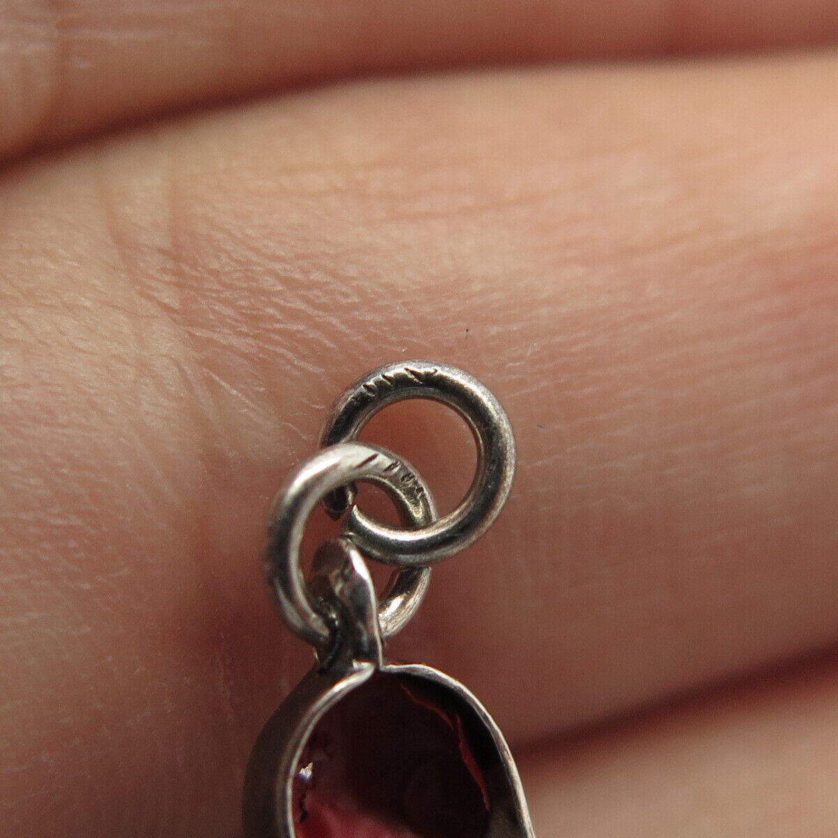 833 Silver Antique Art Deco Netherland Enamel Dutch Shoe Charm Pendant