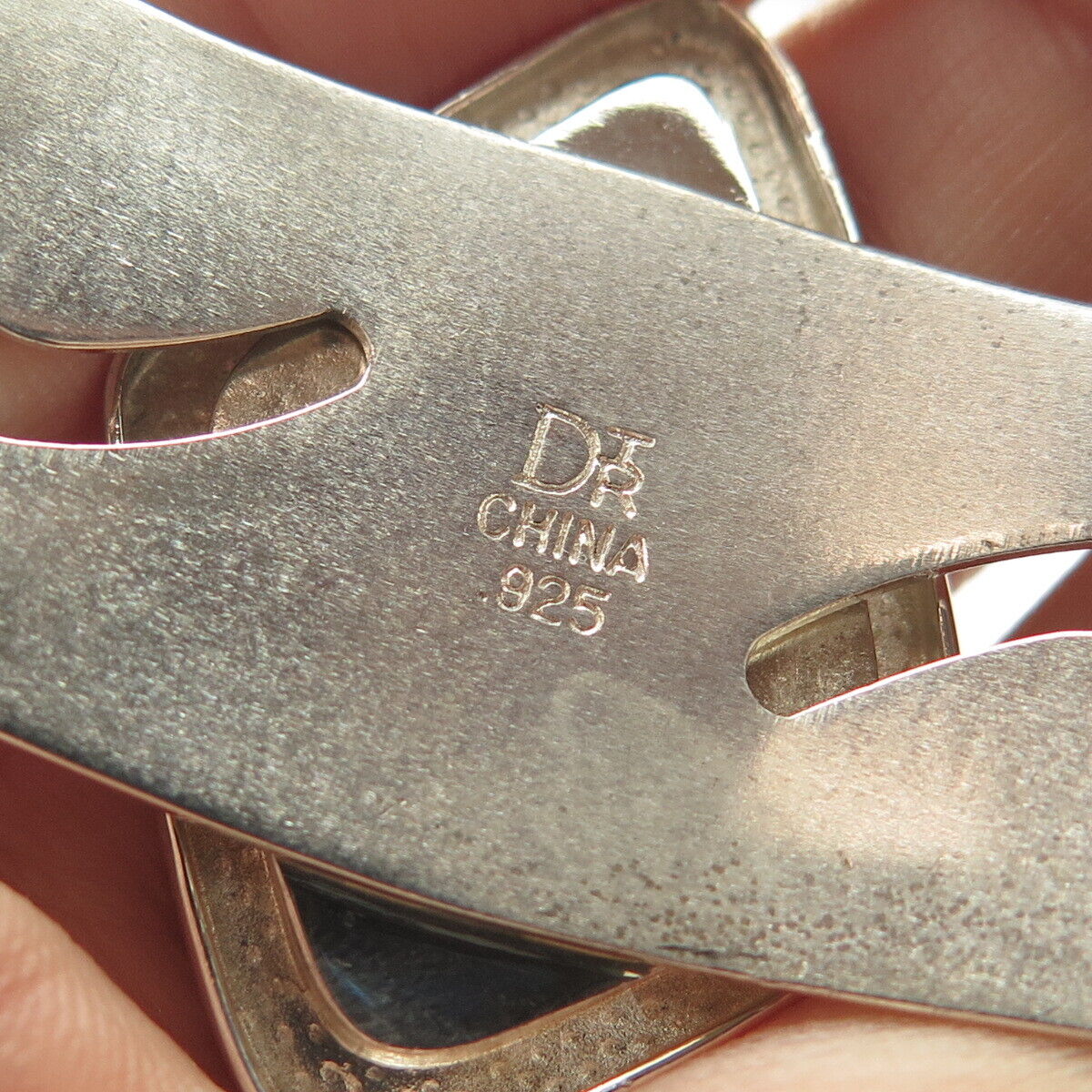 925 Sterling Silver Vintage Jay King Desert Rose Tiger Iron Tribal Bracelet 7"