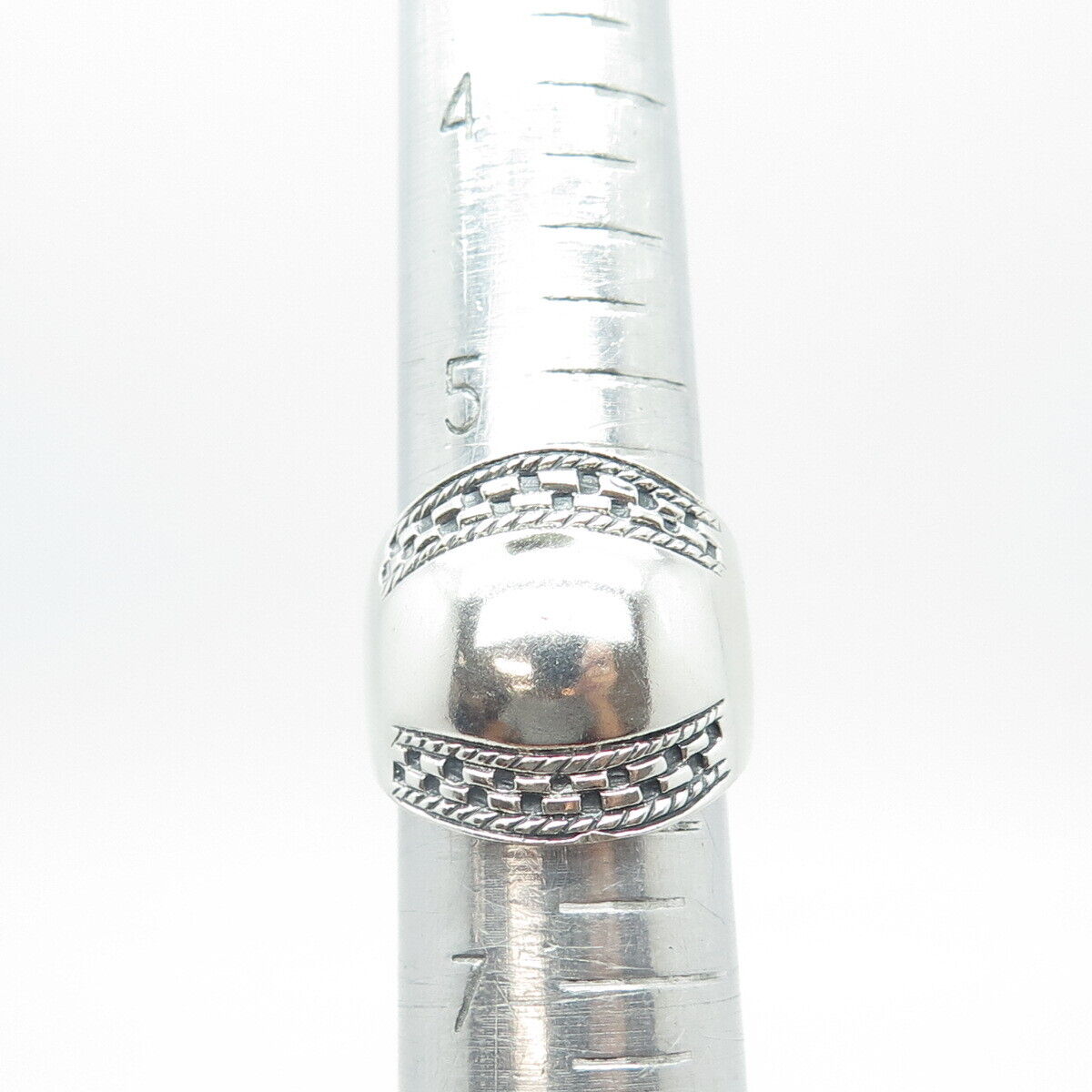 925 Sterling Silver Vintage Dome Statement Ring Size 6.25