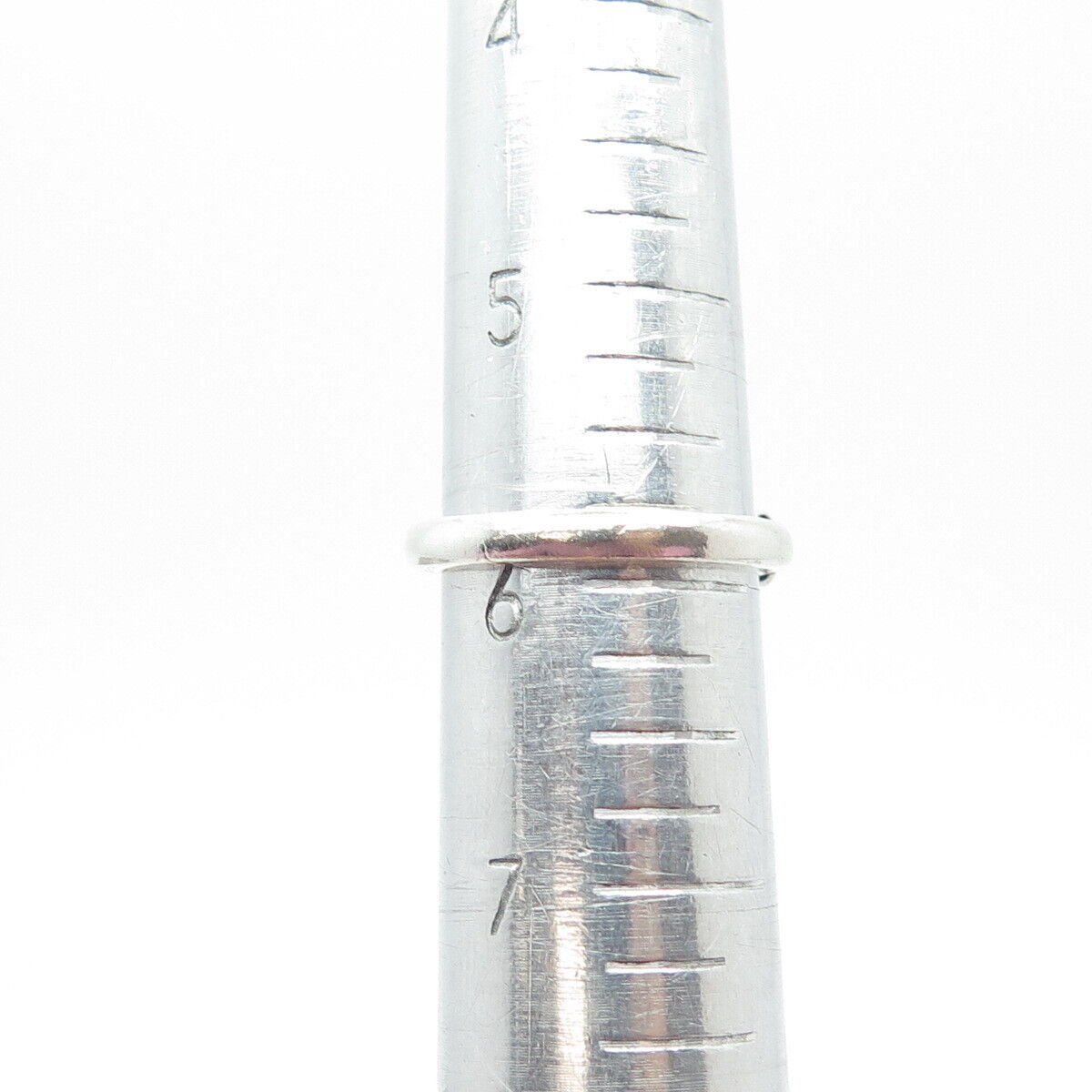 925 Sterling Silver Vintage Rope Modernist Band Ring Size 6