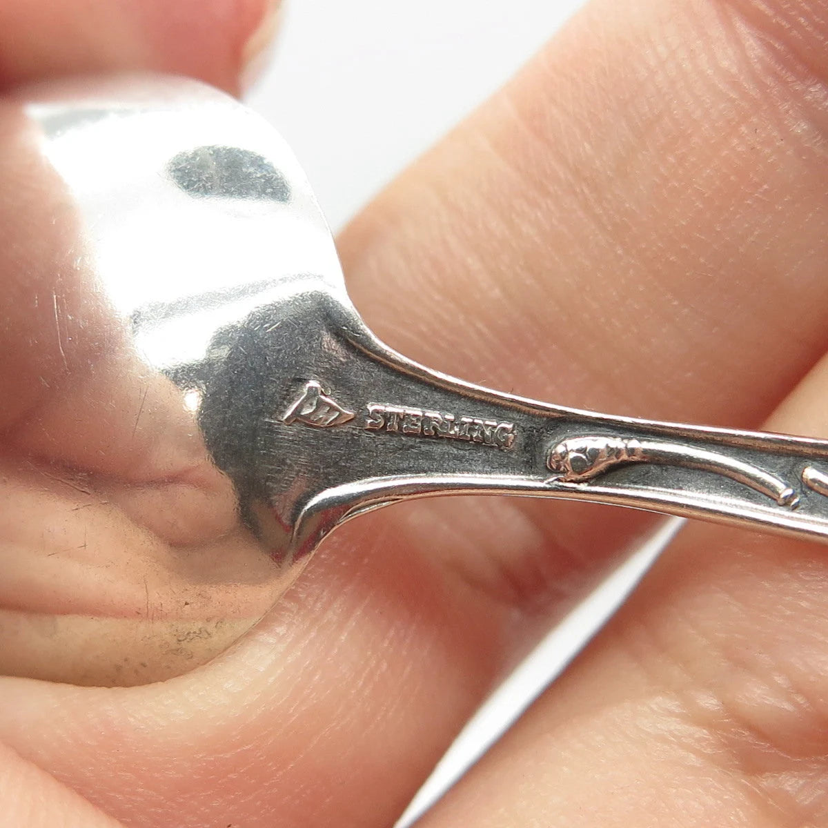 925 Sterling Silver Antique Art Deco Mechanics New Jersey States & Cities Spoon