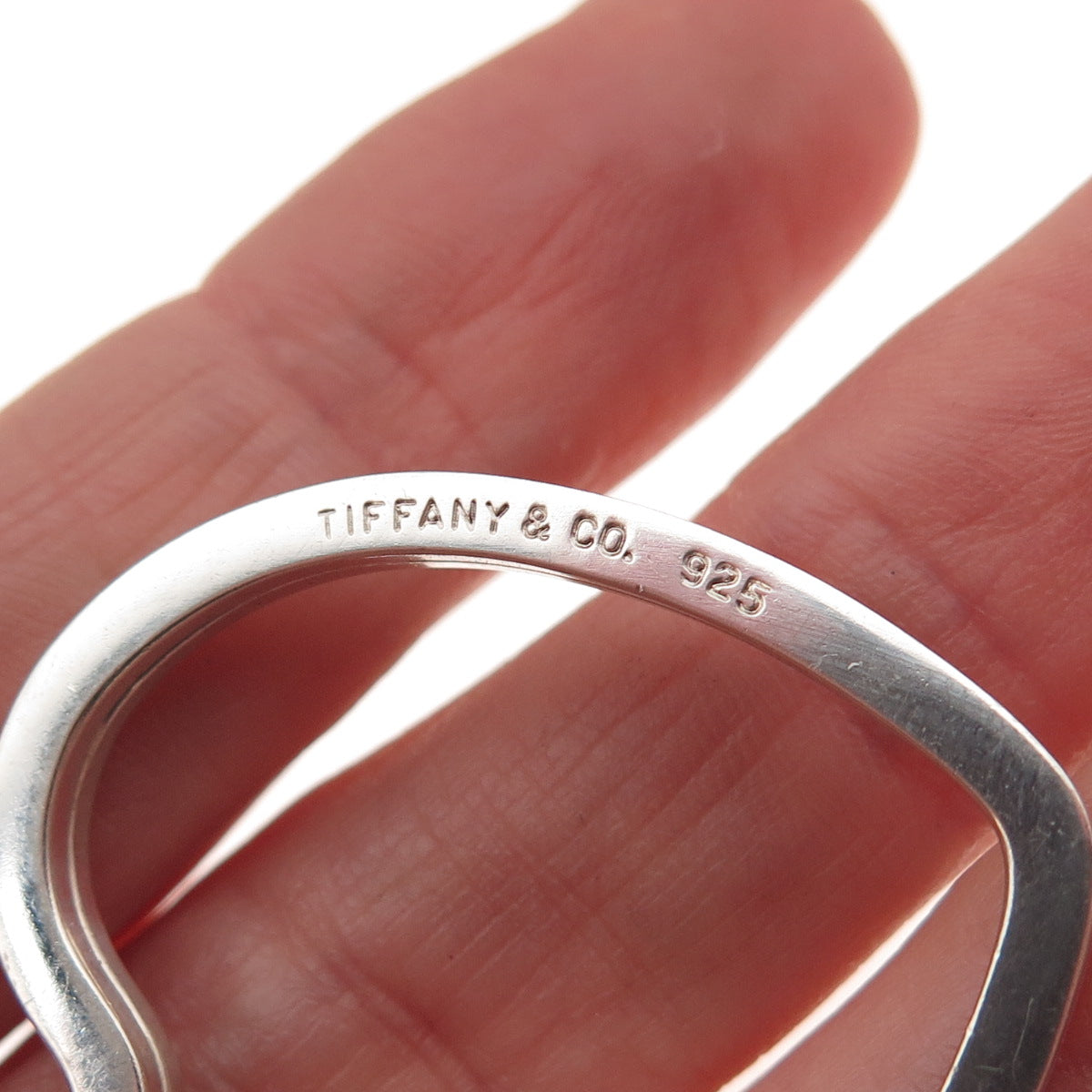Tiffany & Co. 925 Sterling Silver Vintage Heart Key Ring Holder
