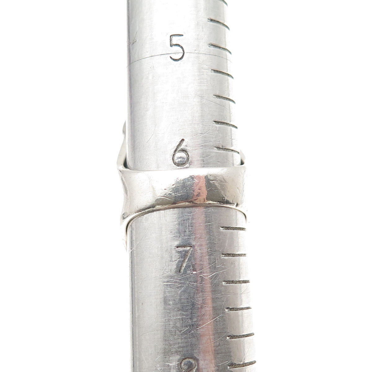 925 Sterling Silver 14K Gold Vintage Modernist Ribbed Ring Size 6.5