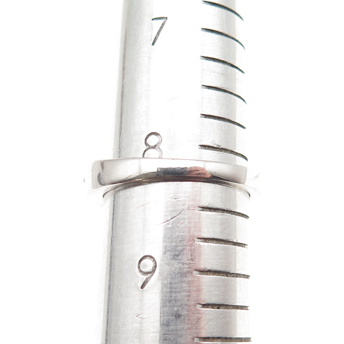 Chuck Clemency 925 Sterling Silver 2-Tone Real Diamond & Emerald Ring Size 8.25