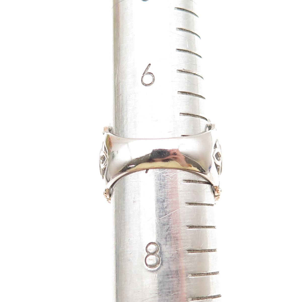 MICHAEL VALITUTTI Gems En Vogue Sterling 2-Tone Coral Amethyst Topaz Ring Size 7