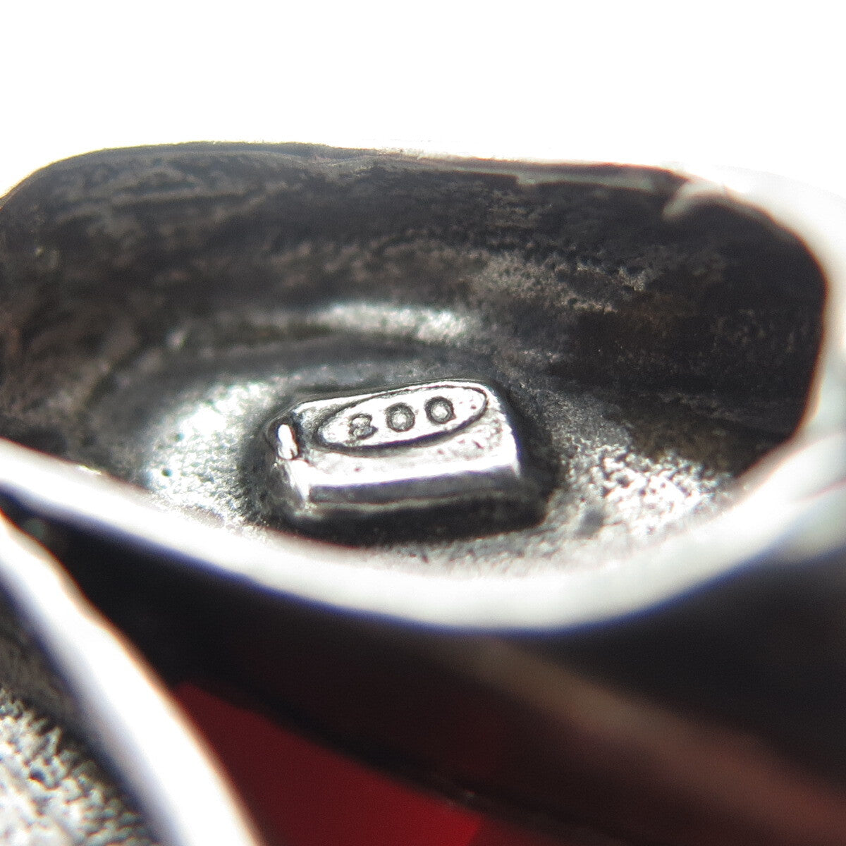 800 Silver Vintage Shoe Slippers Flower Pendant