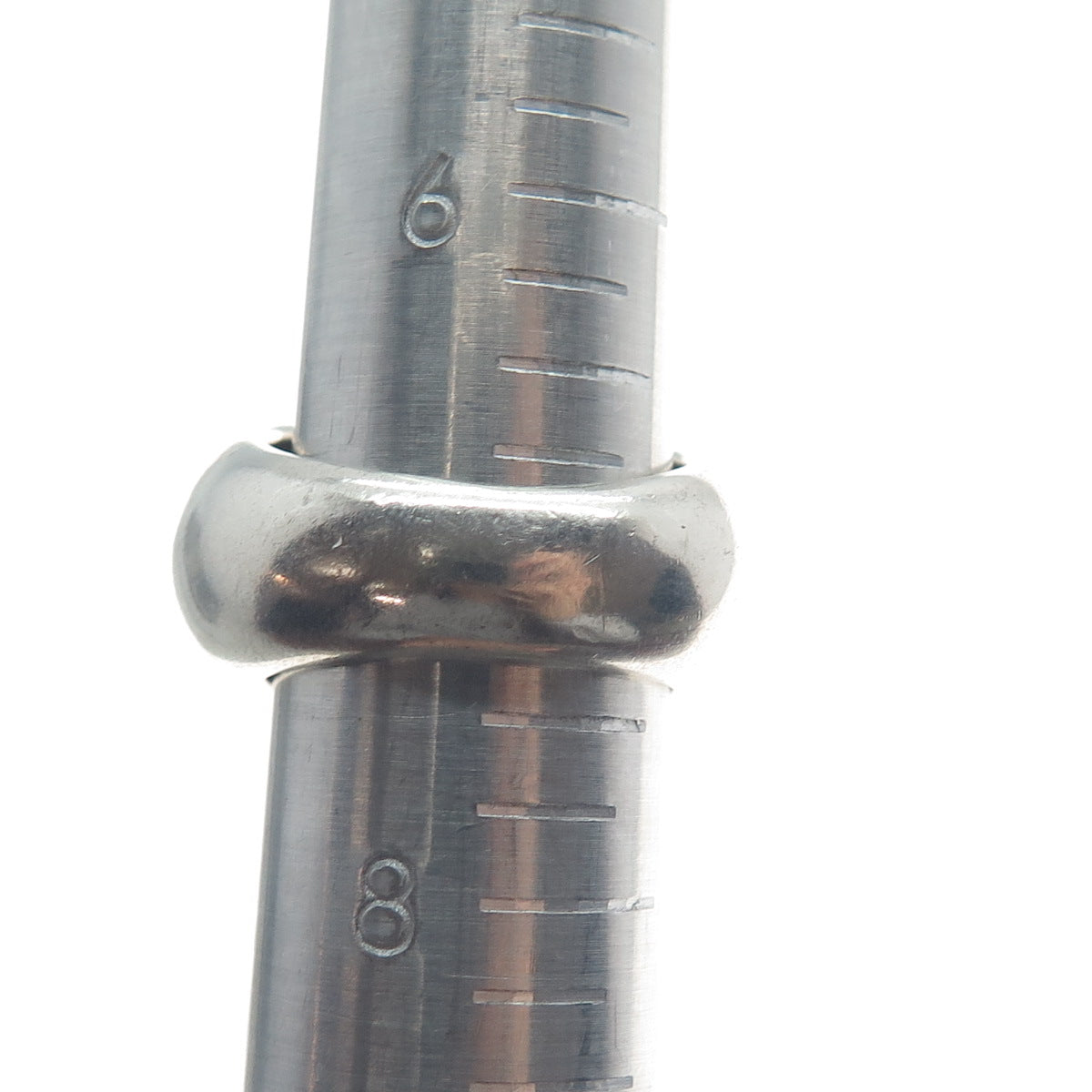 925 Sterling Silver Vintage Smooth Domed Ring Size 7.25