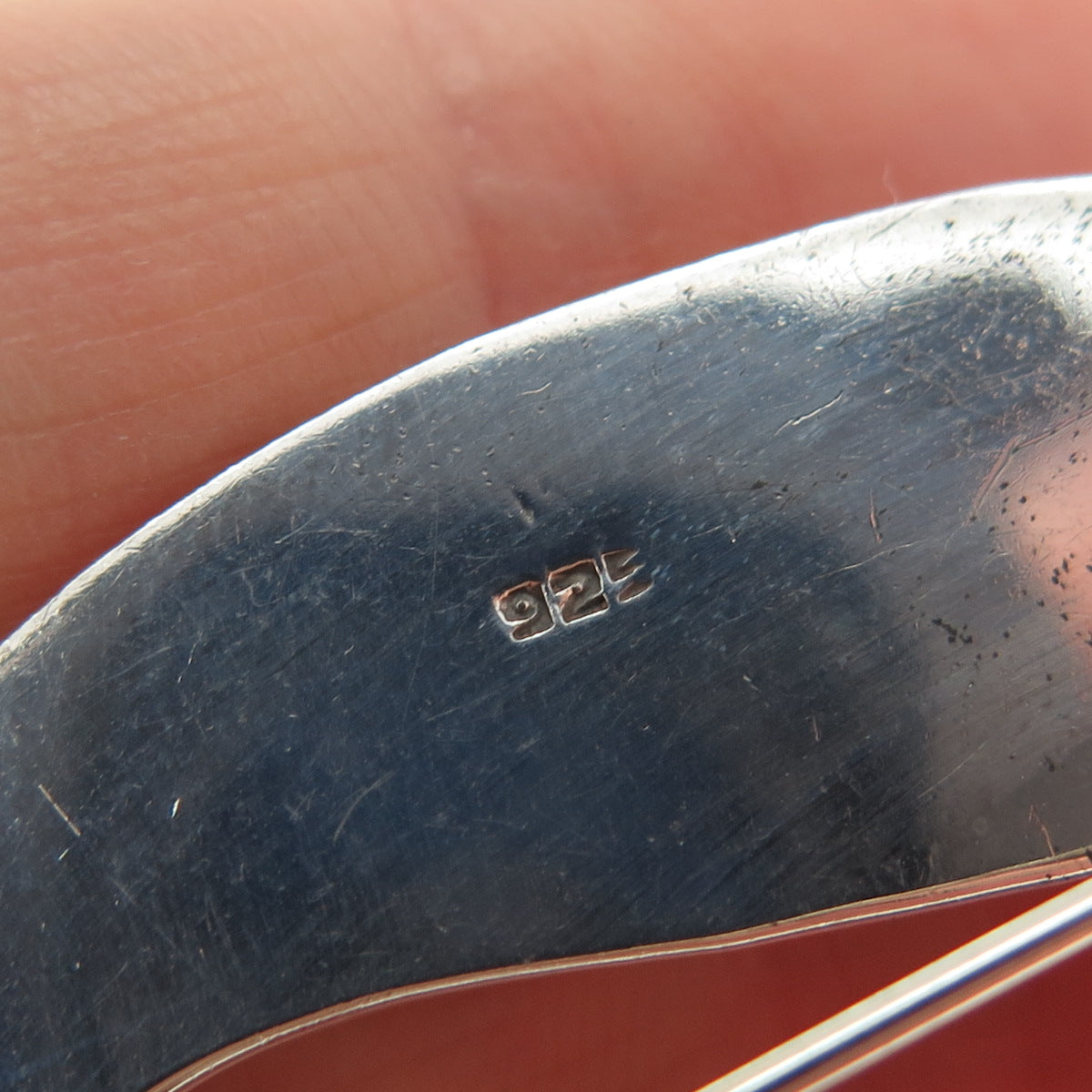925 Sterling Silver Vintage Modernist Pin Brooch