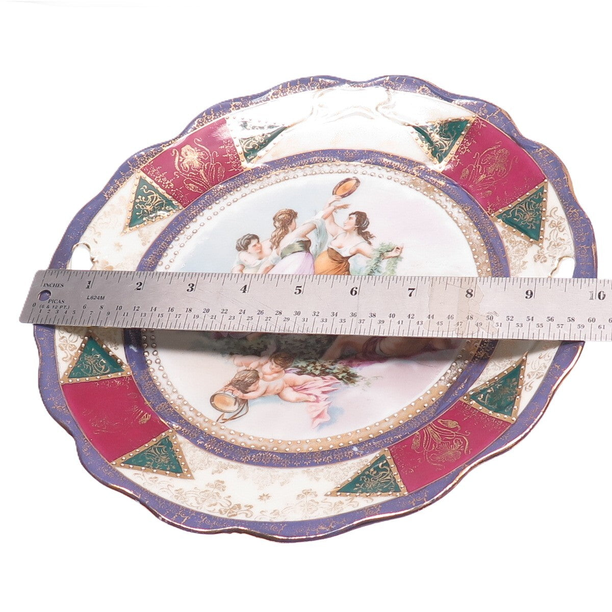 ROYAL VIENNA & St. Kilian Antique Garden Hand Painted Porcelain Cabinet Plate