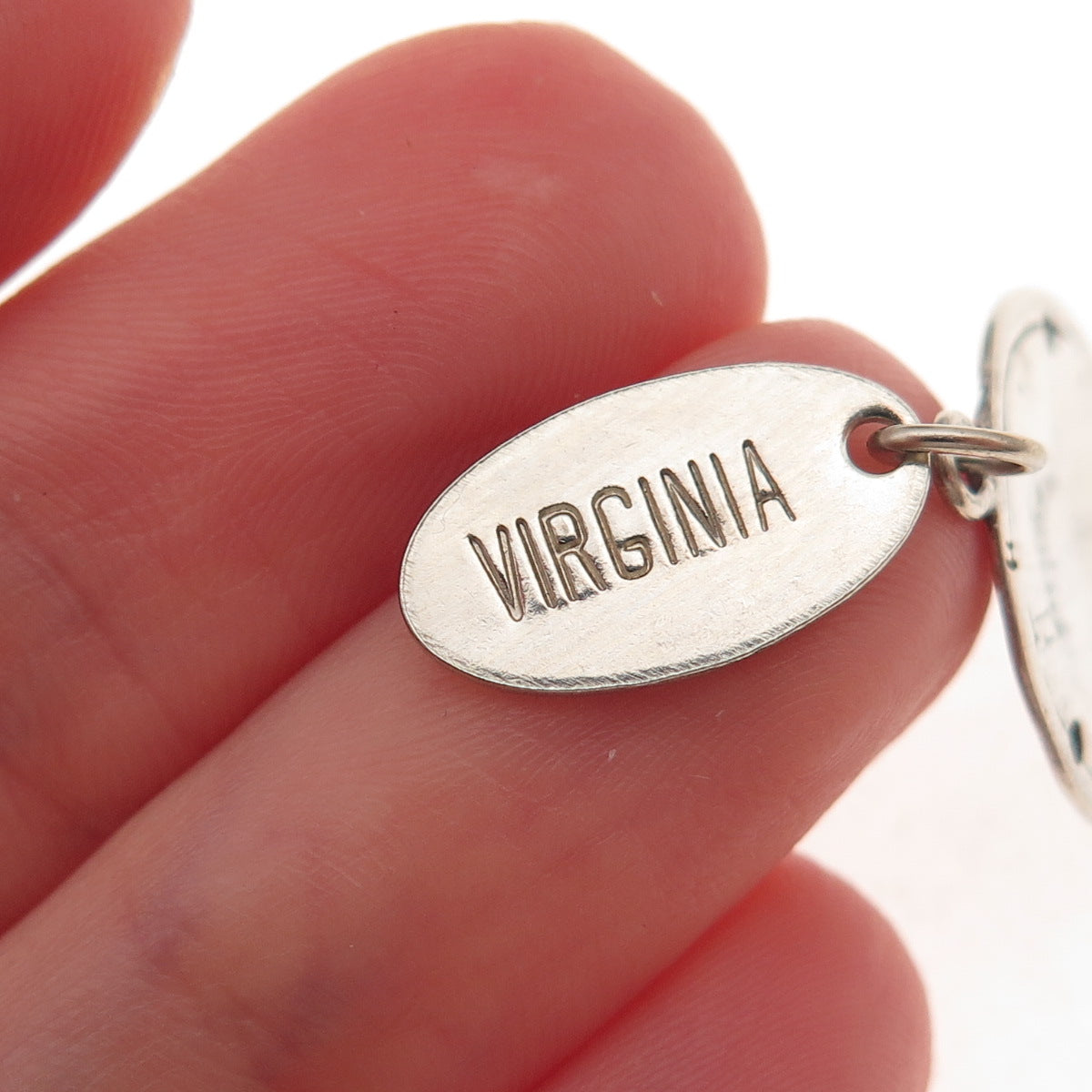 Shube 925 Sterling Silver Vintage Virginia State Sand Dollar Oxidized Pendant