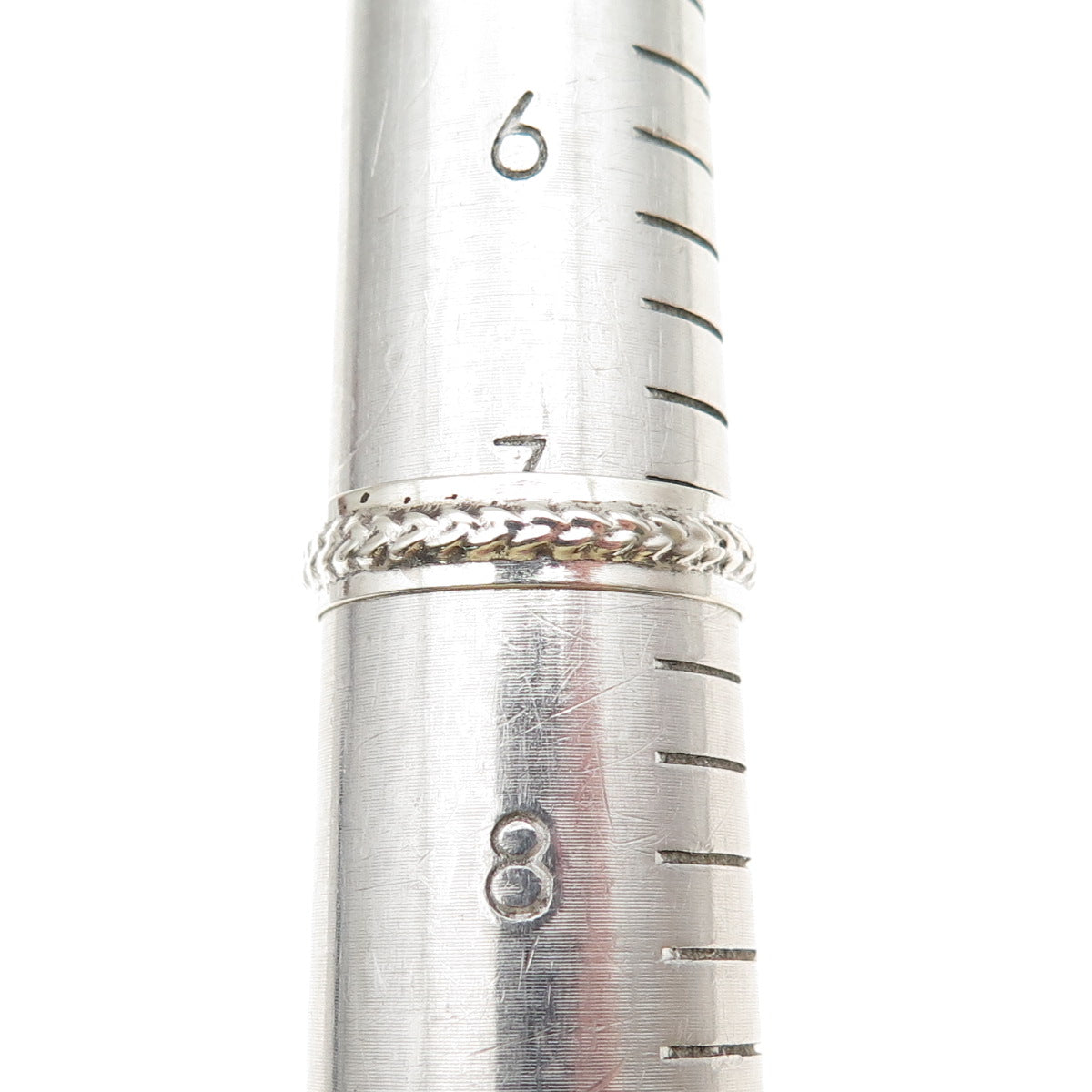 925 Sterling Silver Vintage Mexico Wheat Link Oxidized Band Ring Size 7.25