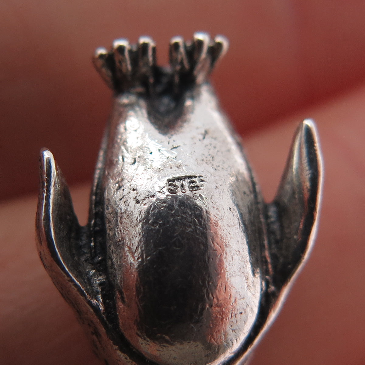 925 Sterling Silver Vintage Penguin Oxidized Mini 3D Charm Pendant