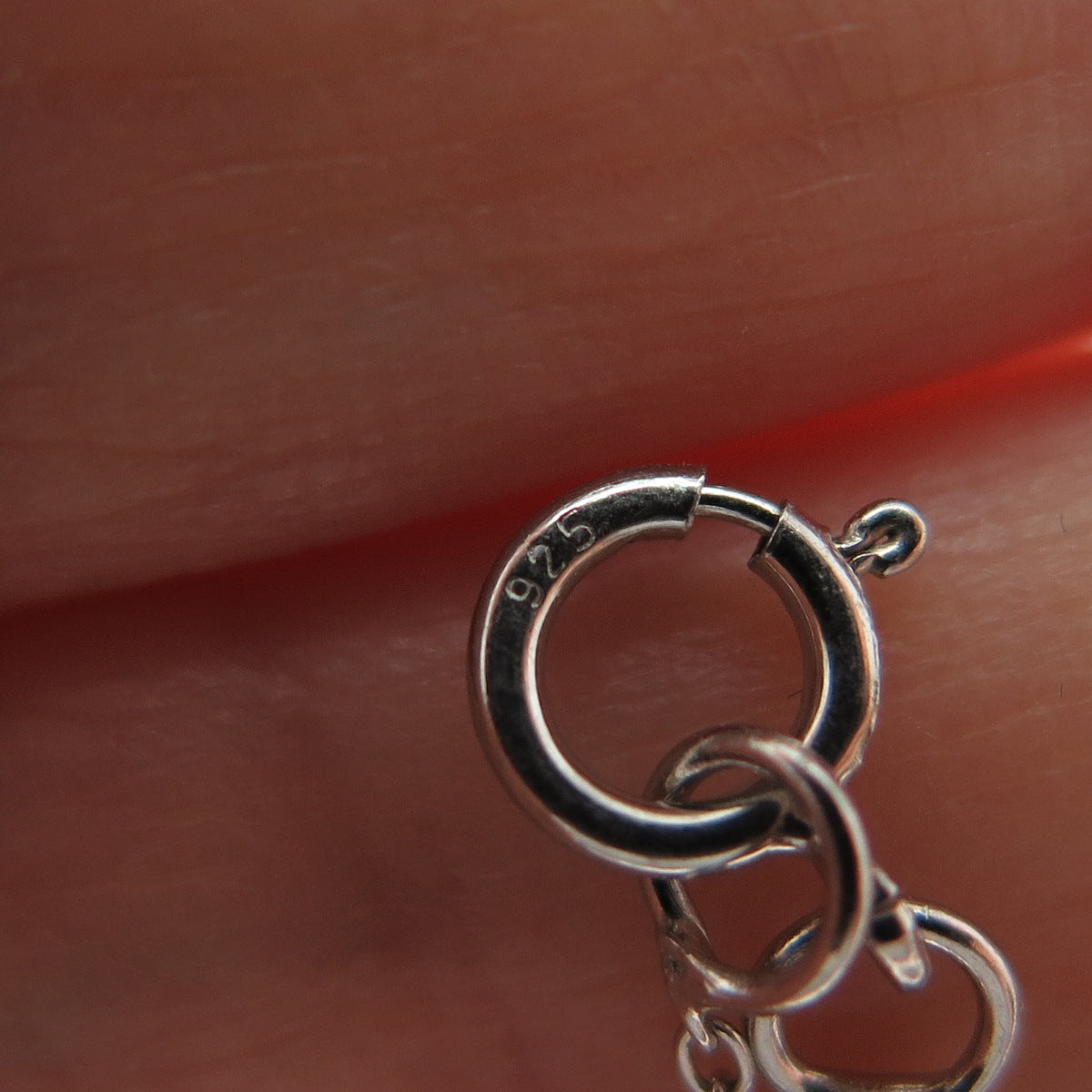 925 Sterling Silver Real Ruby & White Topaz Cable Chain Necklace 18"