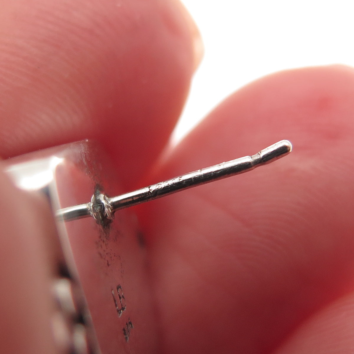 Lori Bonn 925 Sterling Silver Vintage Real Amber & Amethyst Modernist Earrings