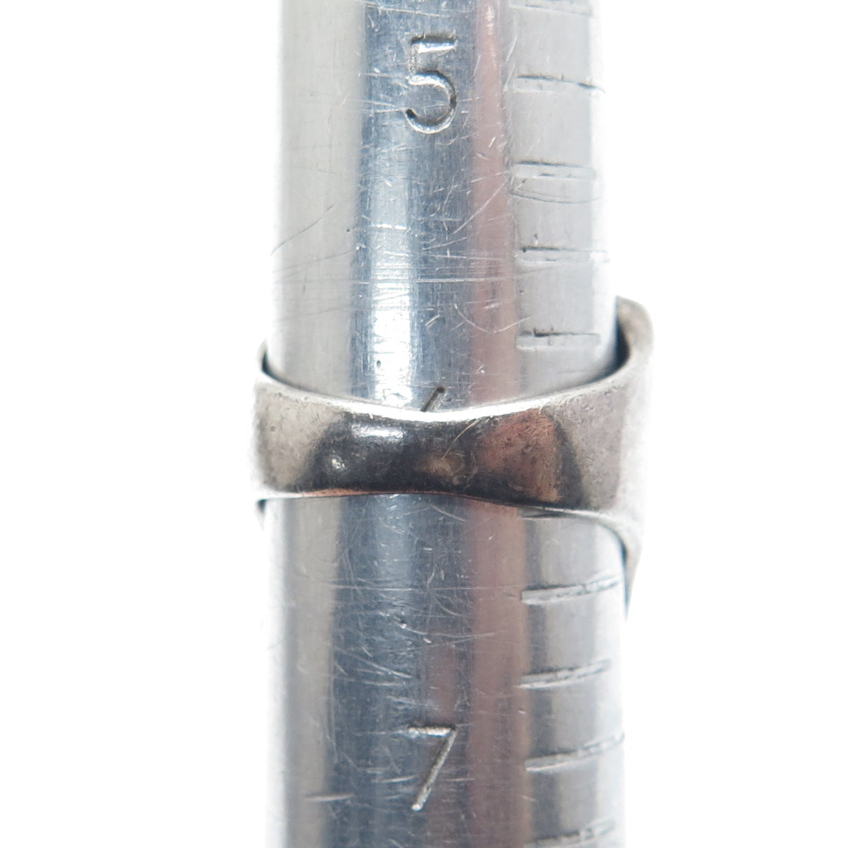 925 Sterling Silver Vintage Modernist Statement Oxidized Ring Size 6.25