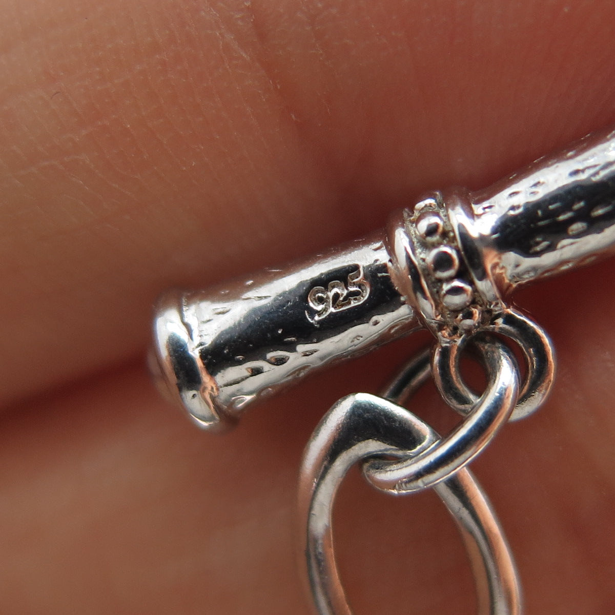 925 Sterling Silver Vintage J&T Real Lapis Lazuli Station Link Bracelet 6.5-7"