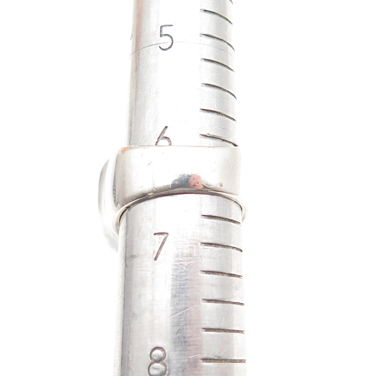 925 Sterling Silver Vintage AVM Mexico Modernist Oxidized Ring Size 6.5