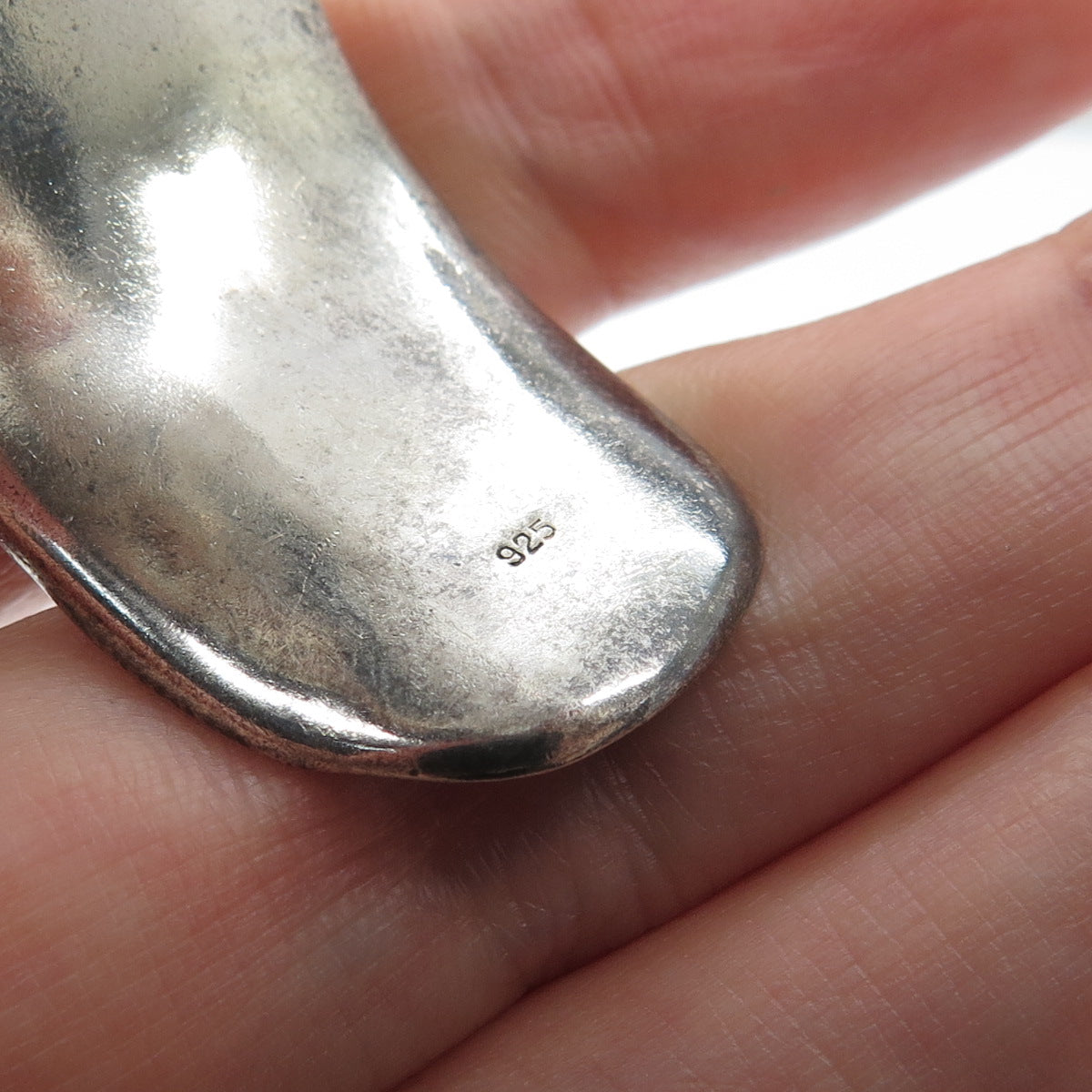 SILPADA 925 Sterling Silver Vintage Wide Concave Adjustable Cuff Bracelet 6.75"