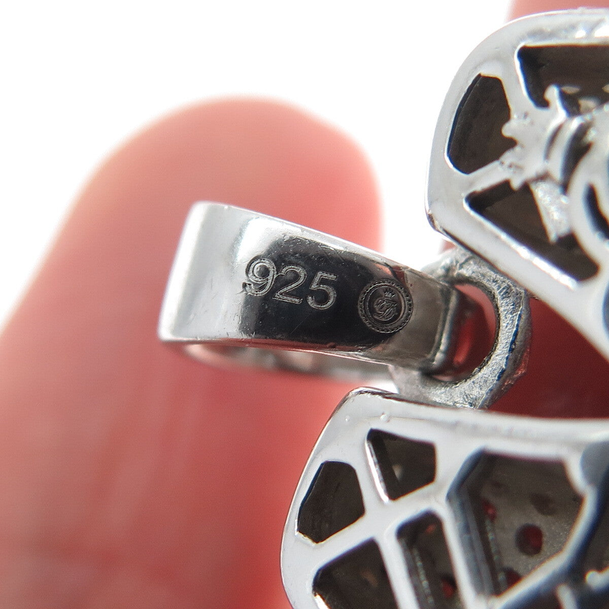 925 Sterling Silver Round-Cut C Z Sparkle Melted Letter M Initial Charm Pendant