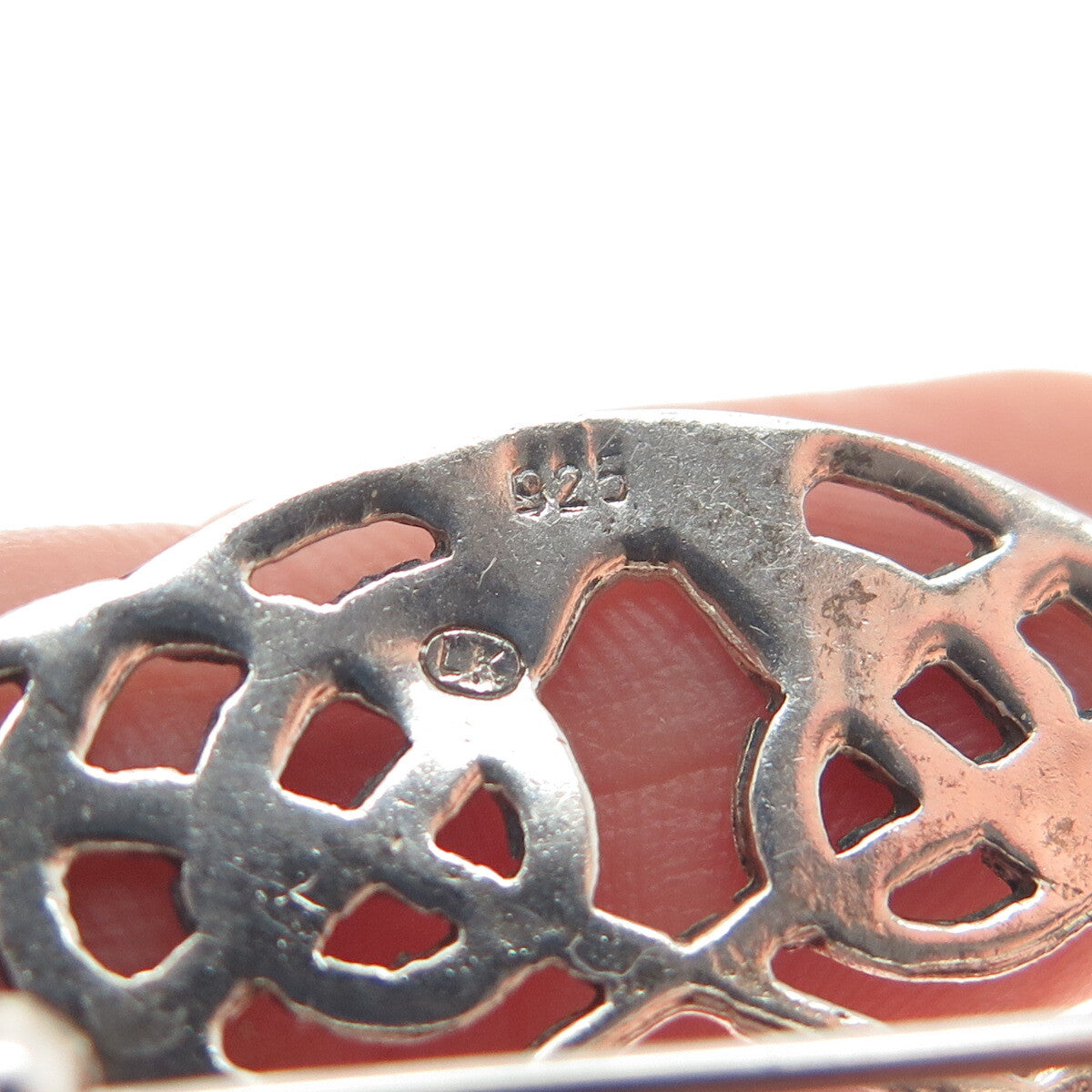 925 Sterling Silver Vintage LK Viking / Celtic Knot Pin Brooch