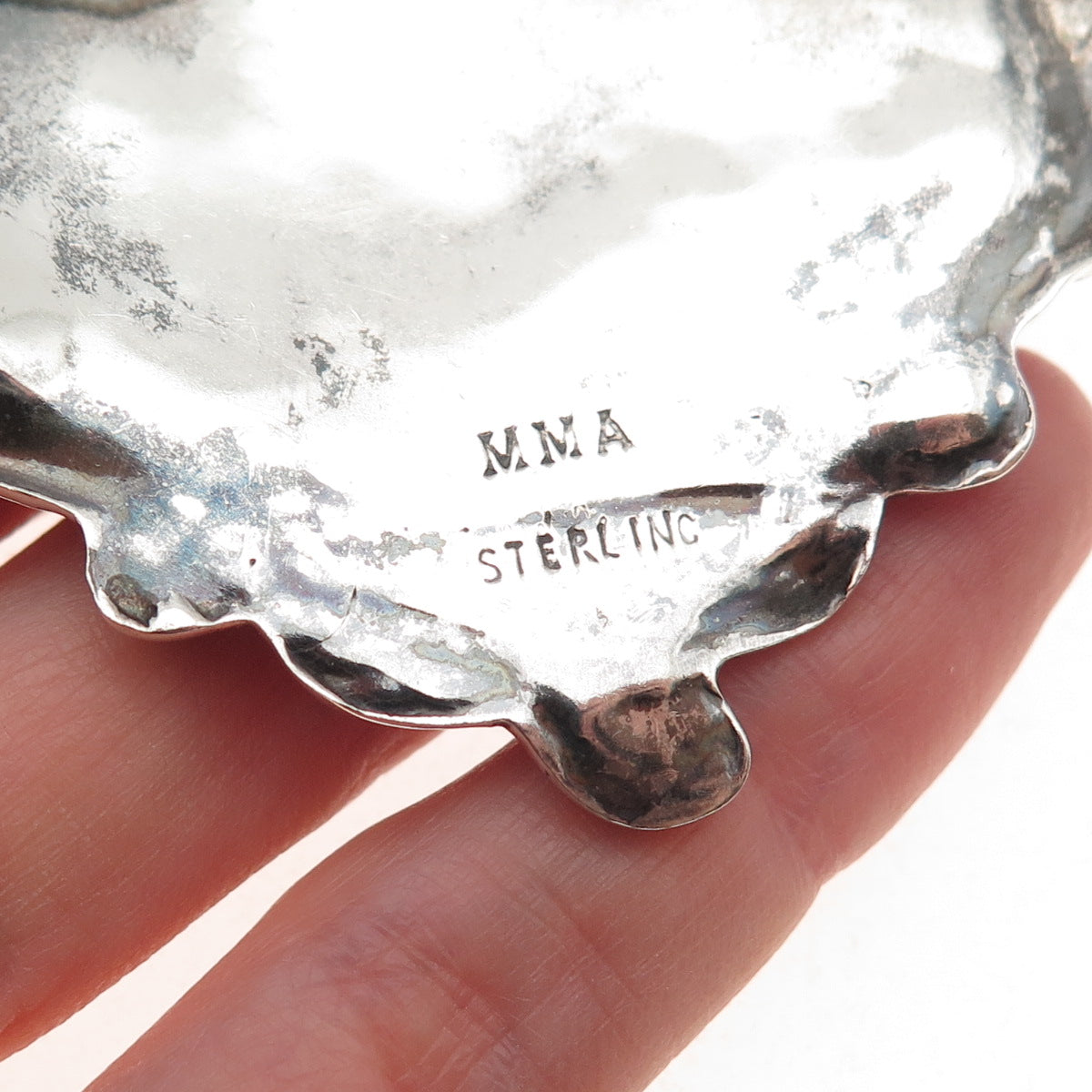 Metropolitan Museum of Art 925 Sterling Vintage Lady Oxidized Pin Brooch Pendant
