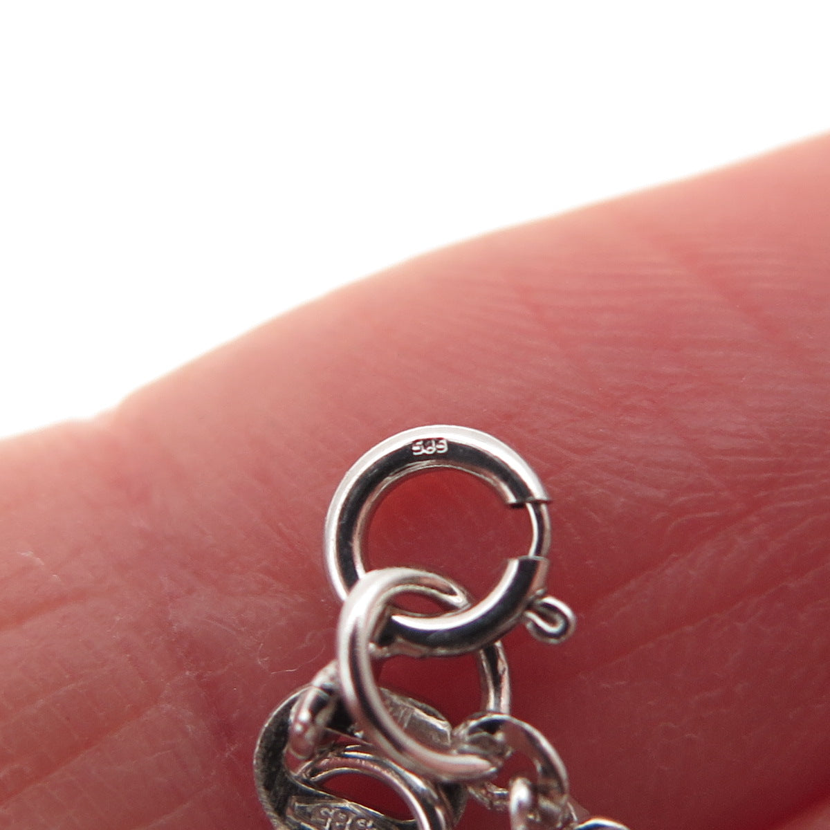 925 Sterling Silver Italy Real Blue Diamond Butterfly Cable Chain Necklace 18"