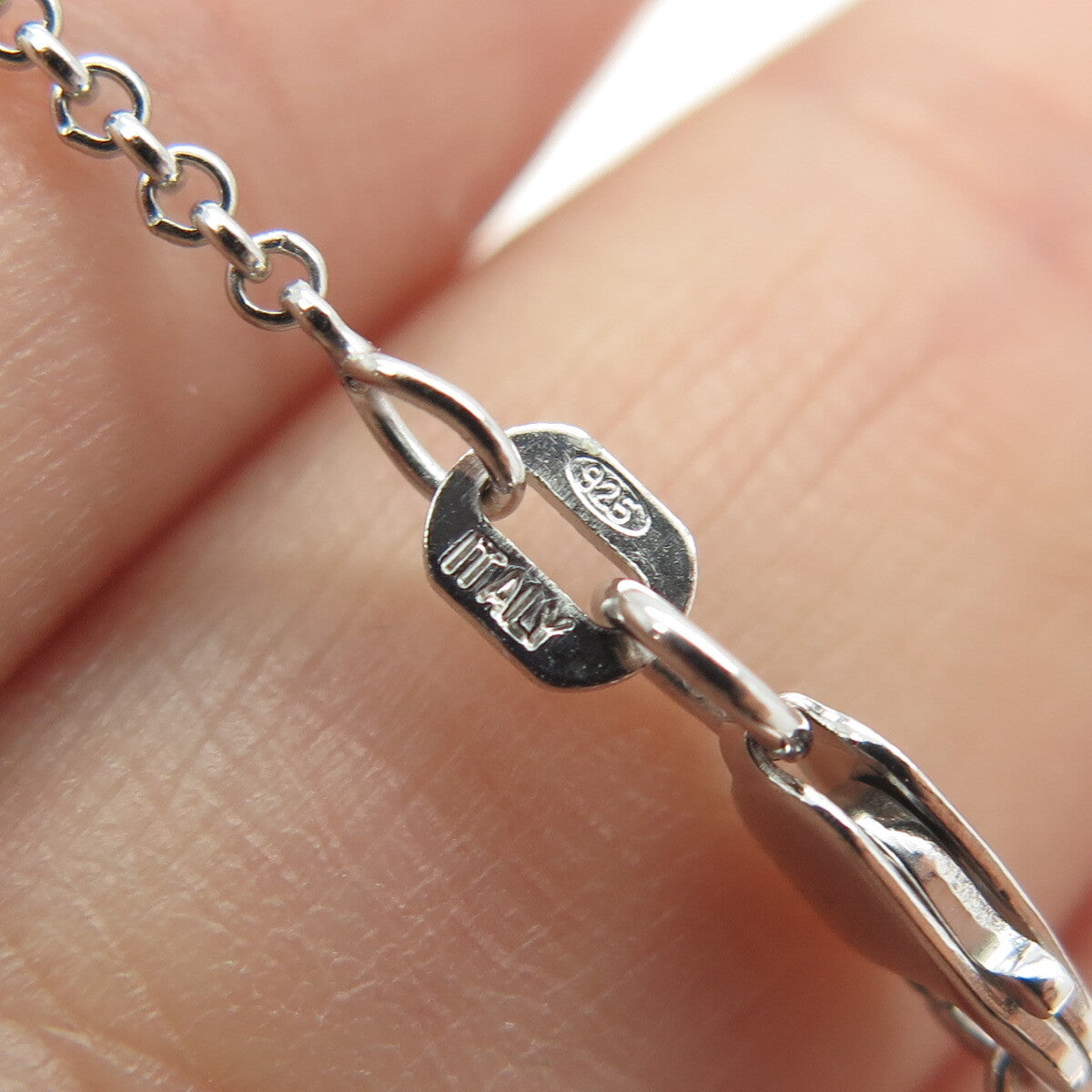 925 Sterling Silver Round-Cut C Z Cross Cable Chain Necklace 16"