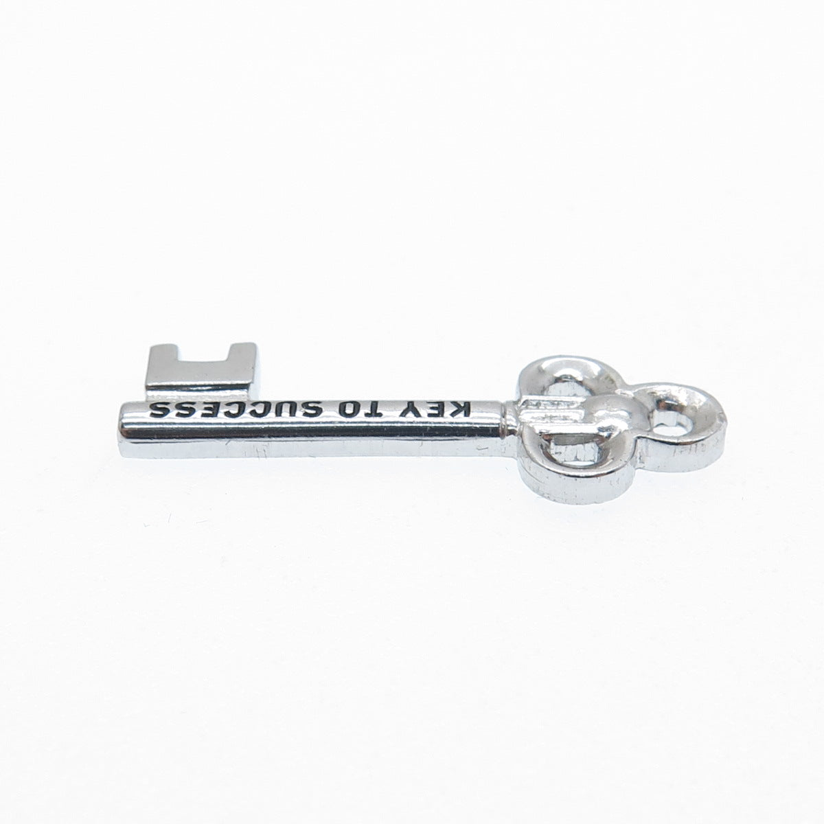 GRIFFITH & SONS CO. 925 Sterling Silver Vintage Key To Success Charm Pendant