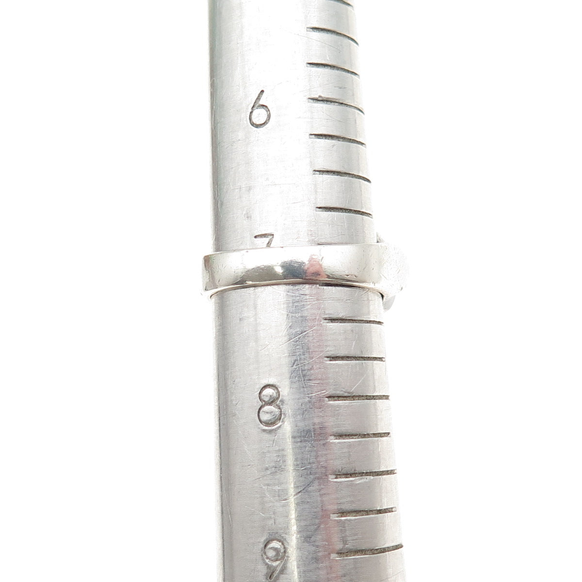 925 Sterling Silver Vintage Modernist Oxidized Ring Size 7.25