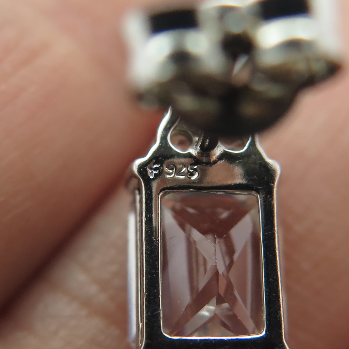 925 Sterling Silver Radiant & Round-Cut Shaped C Z Stud Earrings