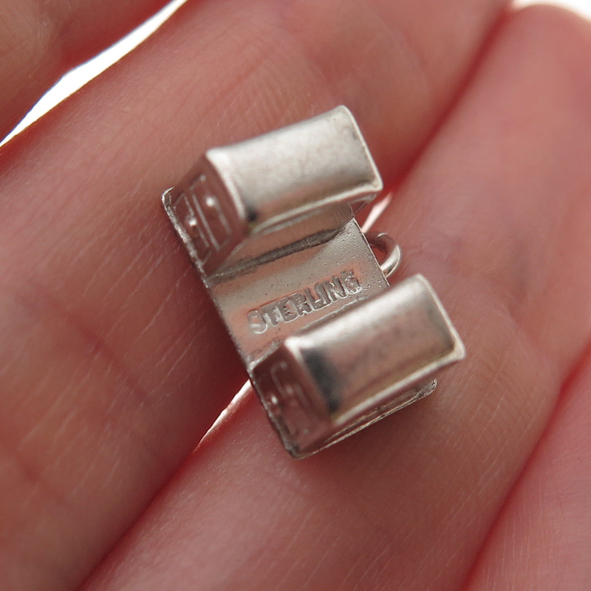 925 Sterling Silver Antique Art Deco Work Desk 3D Mini Charm Pendant
