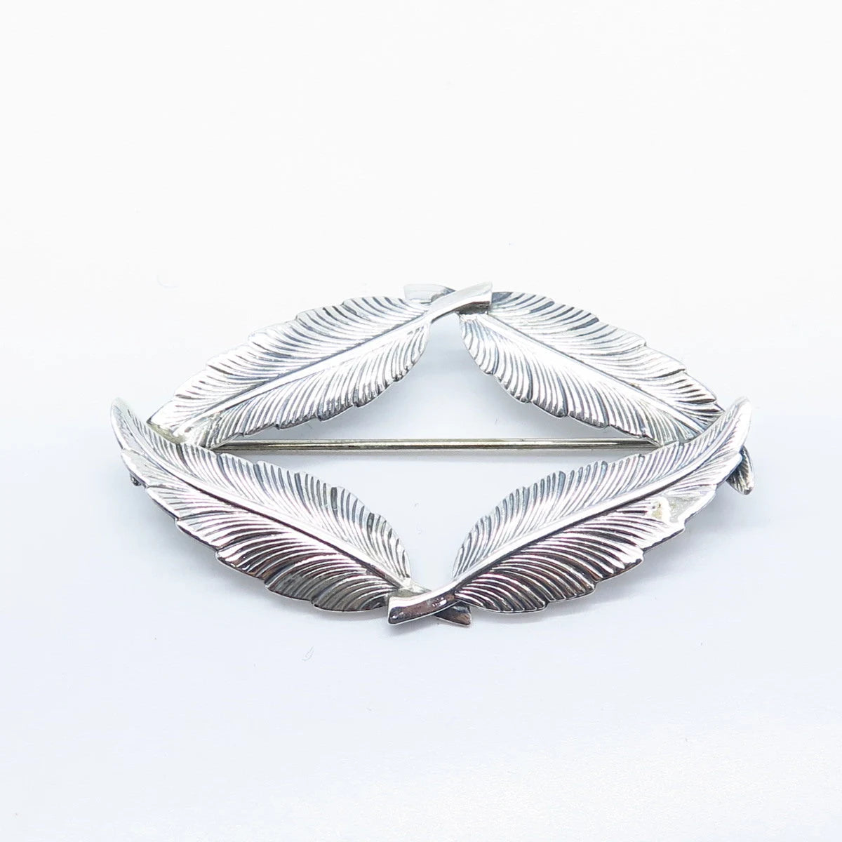 925 Sterling Silver Vintage Jewelart Leaf Pin Brooch