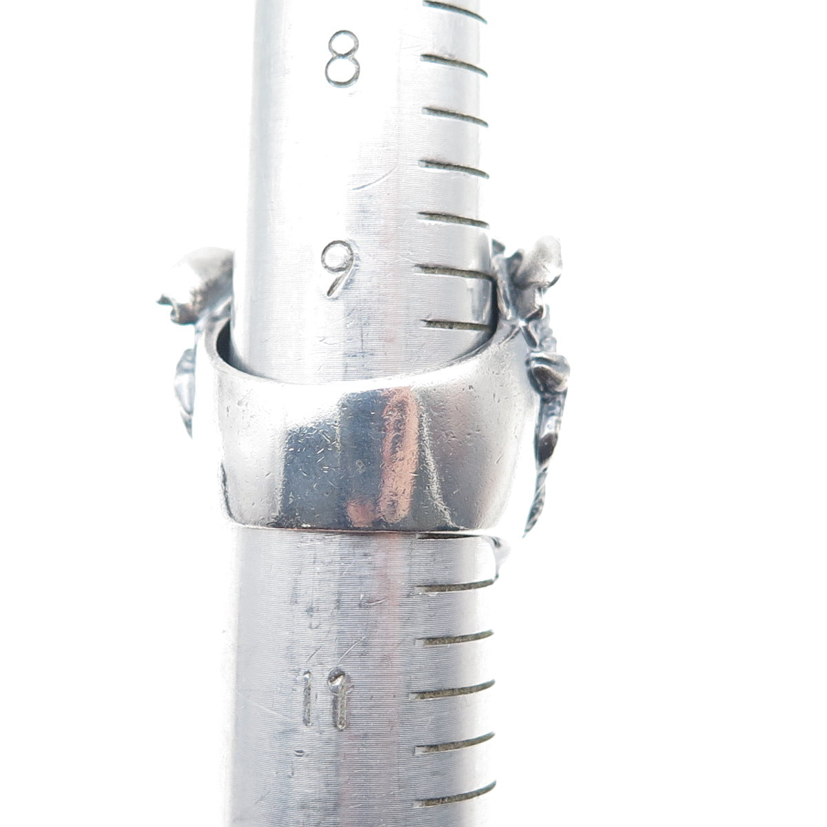 925 Sterling Silver Vintage Medusa Oxidized Statement Ring Size 10.25