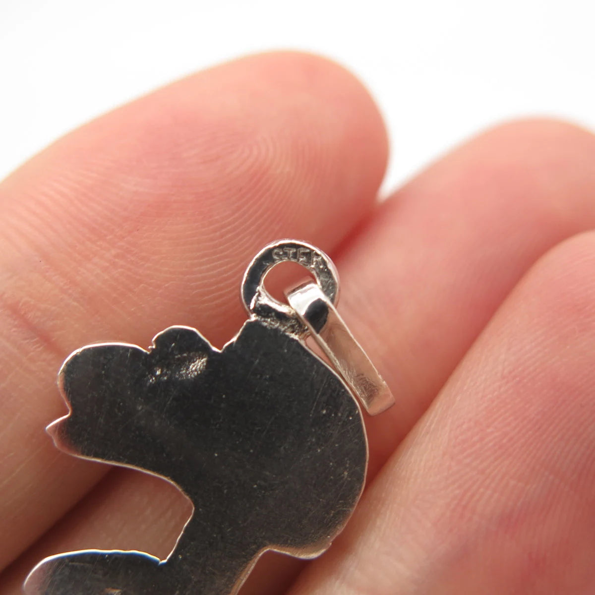 925 Sterling Silver Vintage Archaeopteryx Dinosaur Pendant