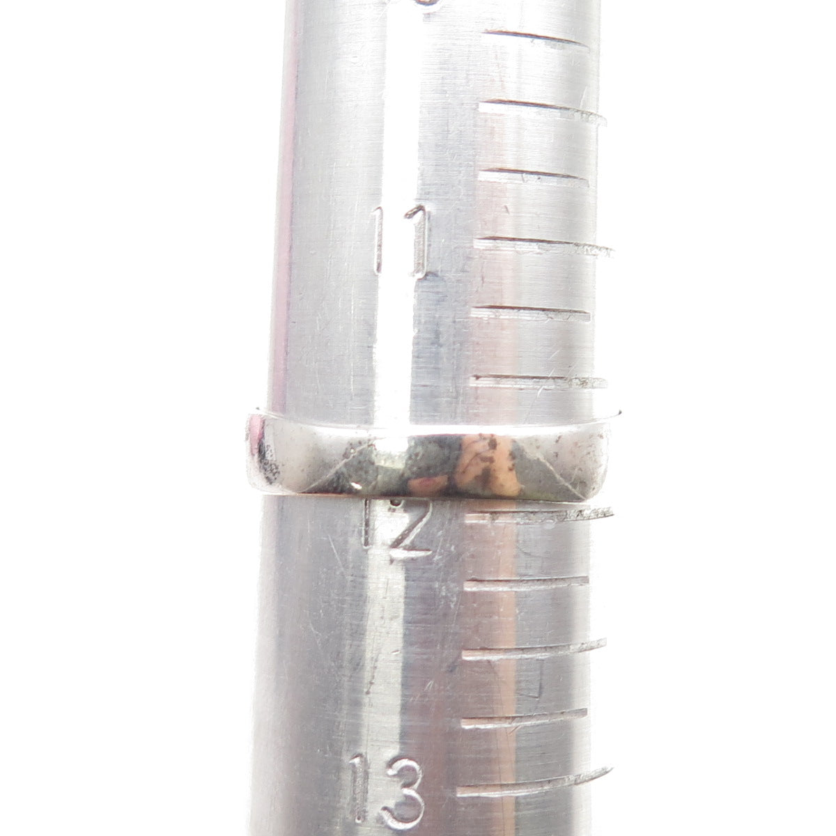 925 Sterling Silver Vintage Real Black Onyx Modernist Oxidized Ring Size 12