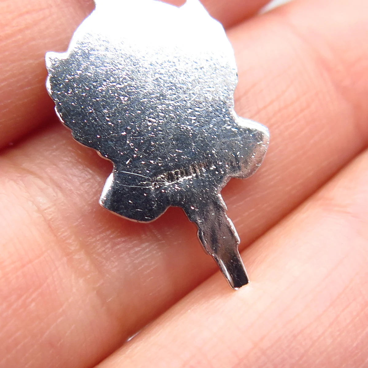 925 Sterling Silver Vintage Enamel "Band" Candlestick Pendant