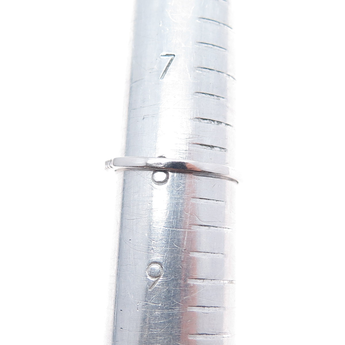 925 Sterling Silver Round-Cut C Z Half Eternity Stackable Band Ring Size 8