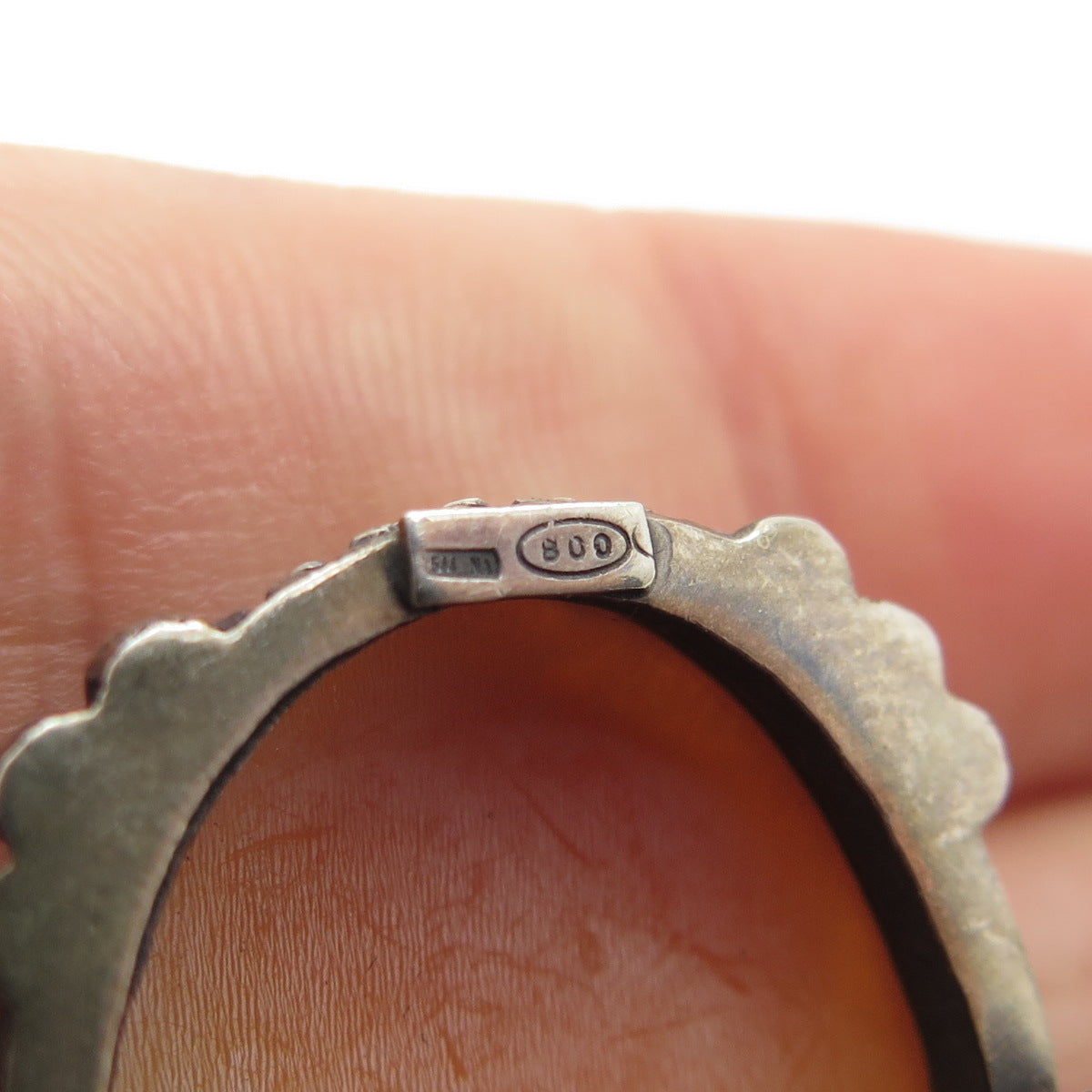 800 Silver Antique Cameo Victorian Lady Pin Brooch / Pendant