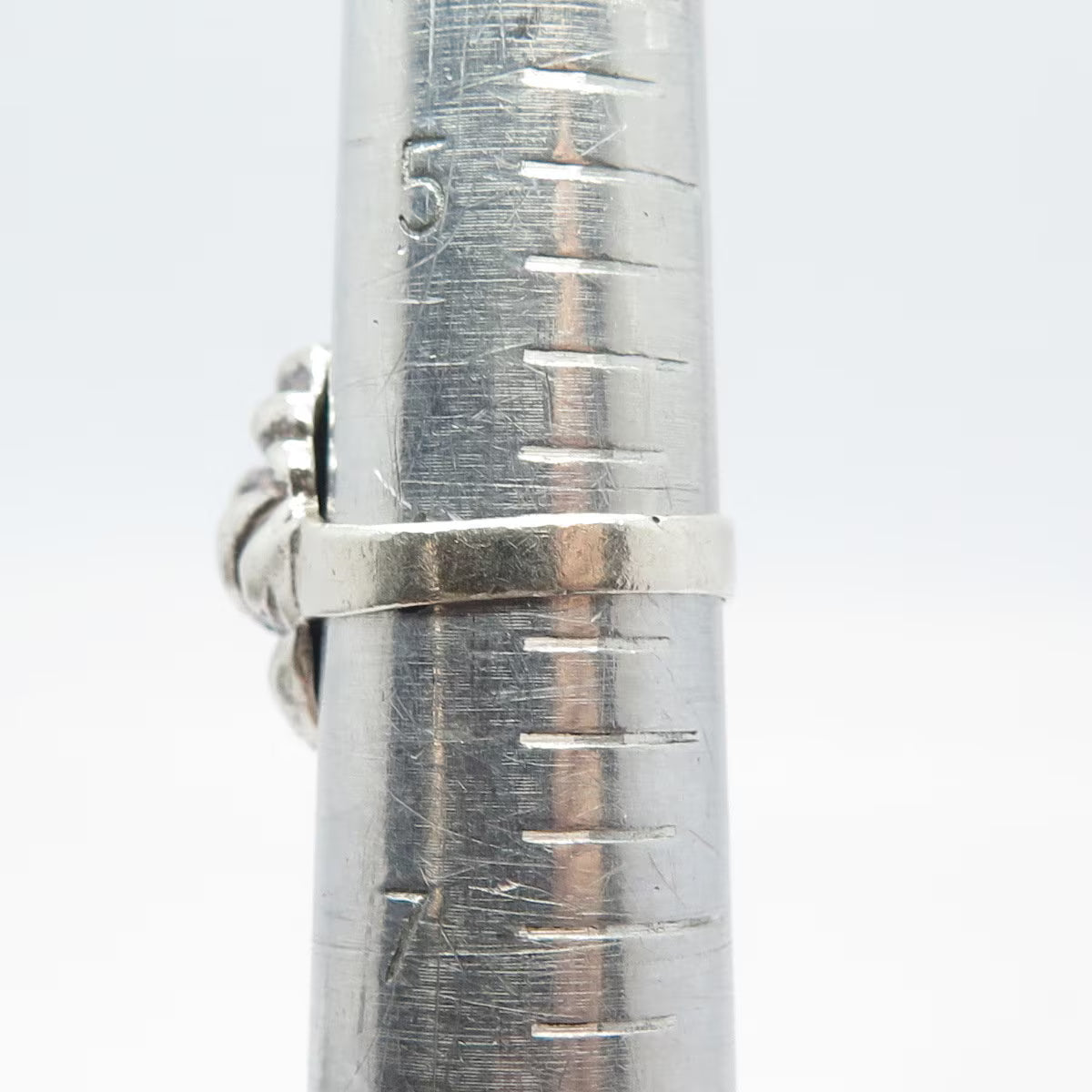 925 Sterling Silver Vintage Twisted Wide Ring Size 6