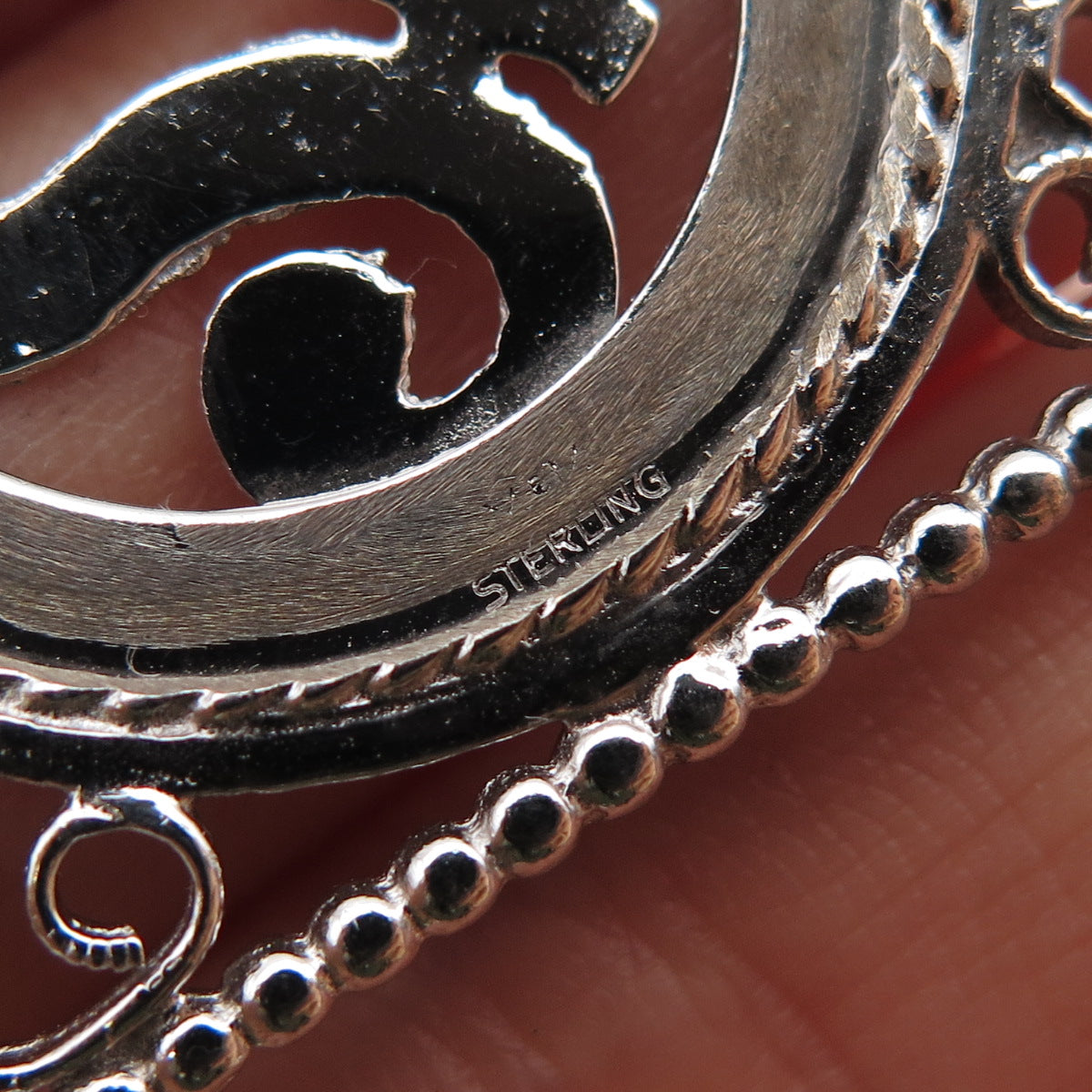 MARC MERCY 925 Sterling Silver Vintage Happy 25 Anniversary Charm Pendant