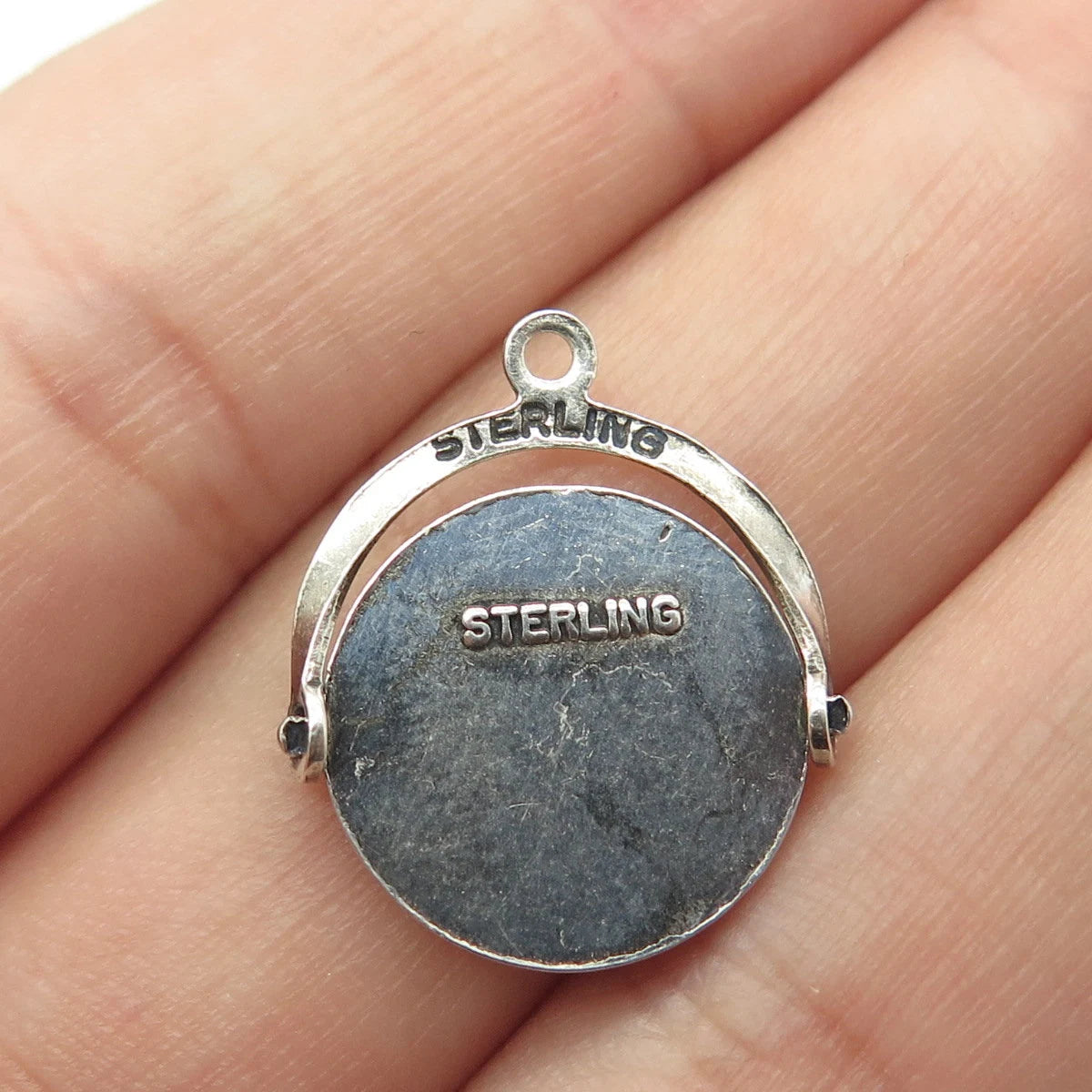 925 Sterling Silver Vintage Enamel "Cathedral of the Pines" Charm Pendant
