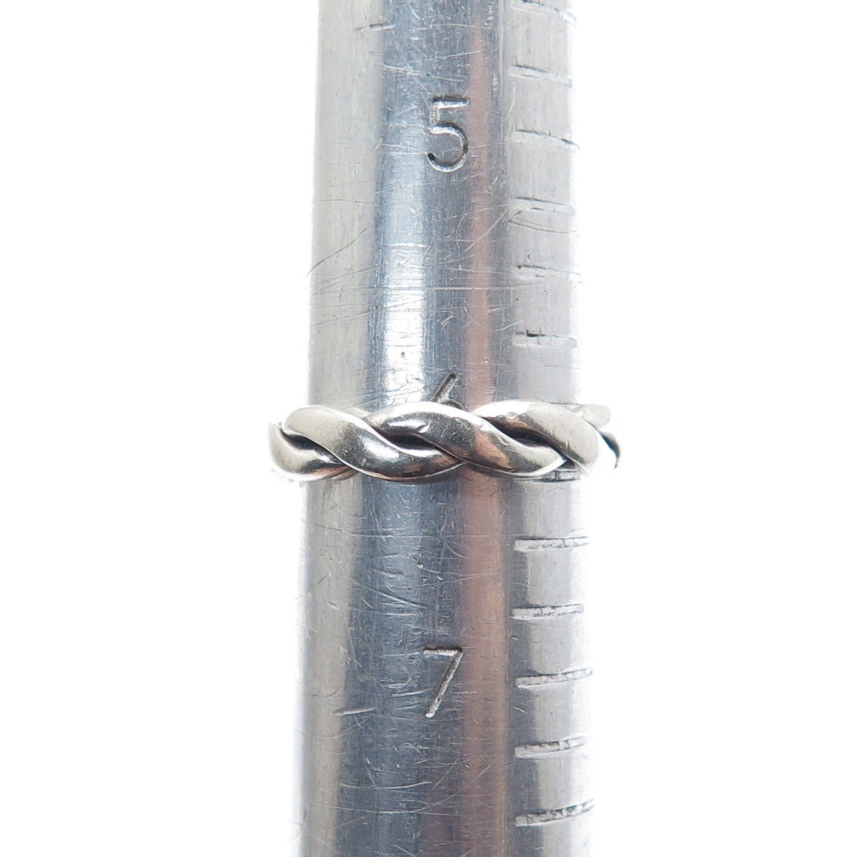 925 Sterling Silver Vintage Twisted Band Ring Size 6.25