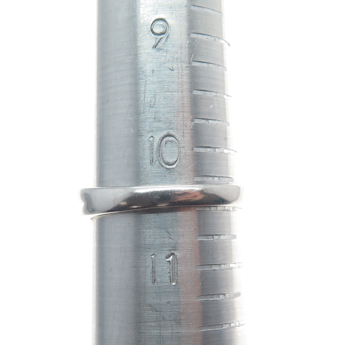 925 Sterling Silver Real Round-Cut Diamond Crossover Ring Size 10.5